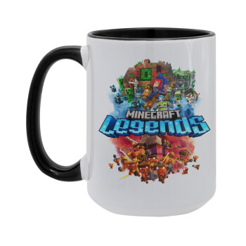 Minecraft legends, Κούπα Mega 15oz, κεραμική Μαύρη, 450ml