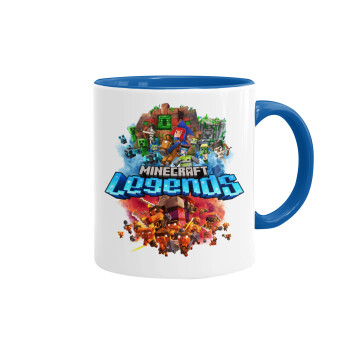 Minecraft legends, Mug colored blue, ceramic, 330ml