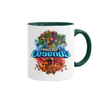 Minecraft legends, Mug colored green, ceramic, 330ml