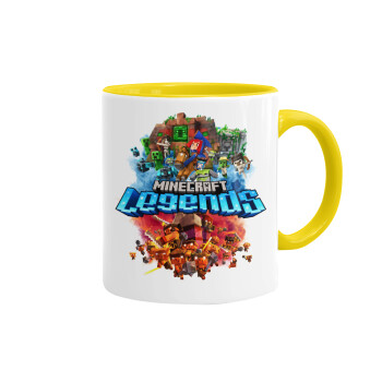 Minecraft legends, Mug colored yellow, ceramic, 330ml