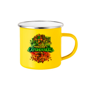 Minecraft legends, Yellow Enamel Metallic Cup 360ml