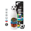 Soccer Metal mug thermos, double wall, 550ml