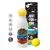Tennis ball Metal mug thermos White, double wall, 550ml