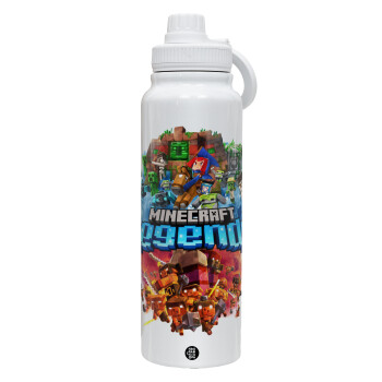 Minecraft legends, 1L Stainless Steel Thermal Bottle with Phone Holder & Double Wall Insulation