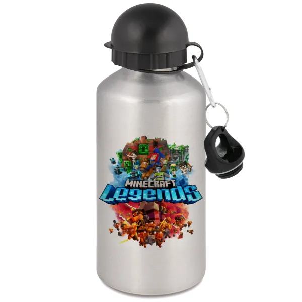Minecraft legends — Metallic water jug, Silver, aluminum 500ml