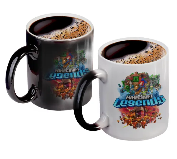 Minecraft legends — Κούπα Μαγική, κεραμική, 330ml που αλλάζει χρώμα με το ζεστό ρόφημα