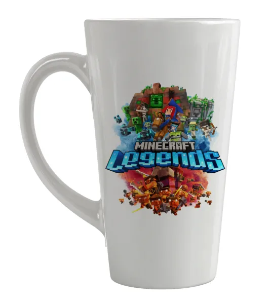 Minecraft legends — Large tapered latte mug, ceramic, 450ml
