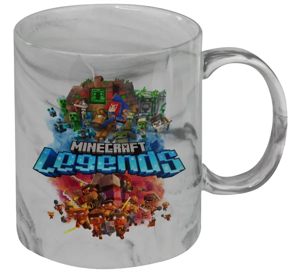 Minecraft legends — Mug ceramic marble style, 330ml