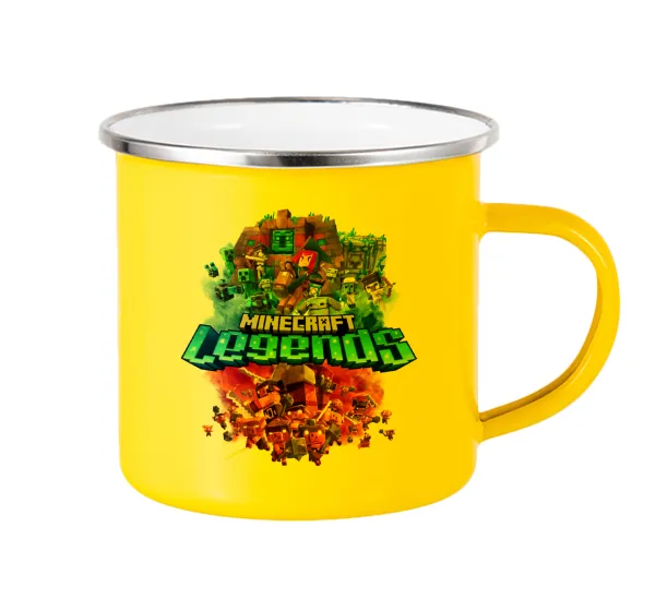 Minecraft legends — Yellow Enamel Metallic Cup 360ml