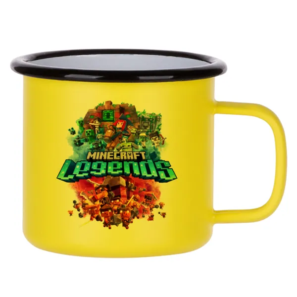 Minecraft legends — Metallic enamel MATT Yellow cup 360ml