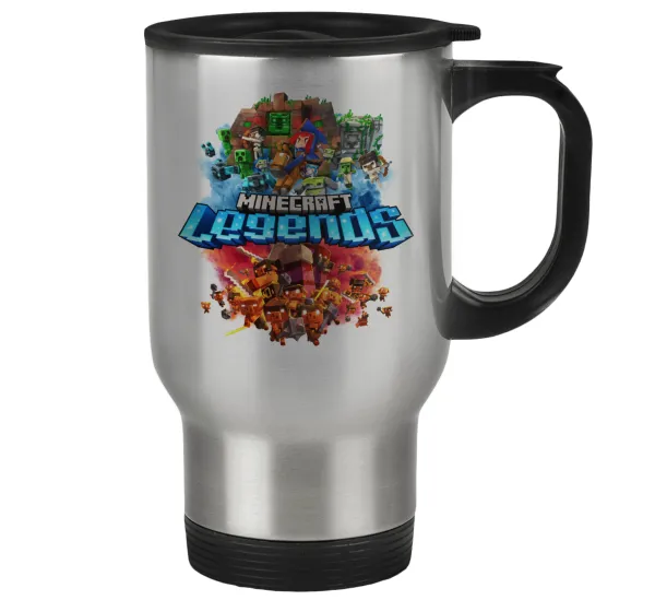 Minecraft legends — Stainless steel travel mug with lid, double wall 450ml