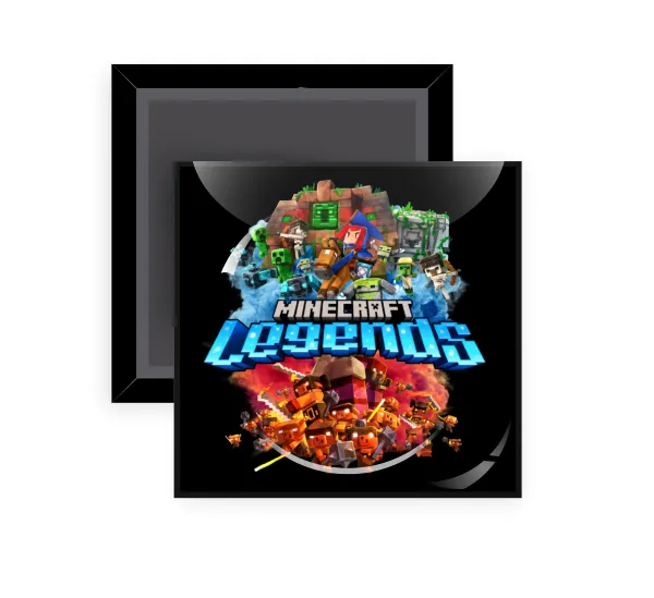 Minecraft legends — Square fridge magnet, 5x5cm