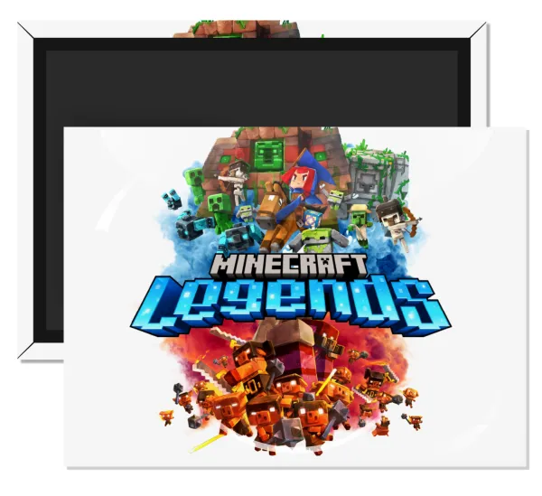 Minecraft legends — Rectangular fridge magnet, 9x6cm