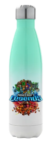 Minecraft legends — Metal mug thermos Green/White (Stainless steel), double wall, 500ml