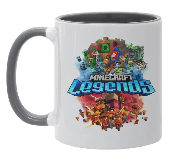 Minecraft legends — Mug colored grey, ceramic, 330ml
