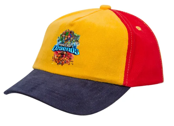 Minecraft legends — Children's Baseball Cap, 100% Cotton Drill, Yellow/Blue/Red (COTTON, CHILDREN'S, ONE SIZE)