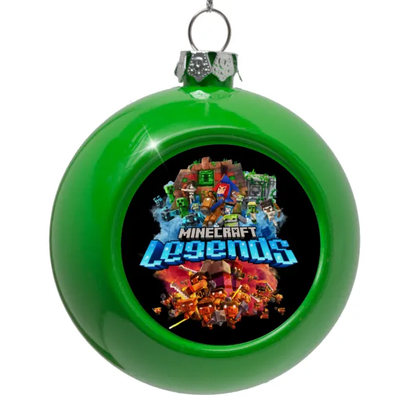 Minecraft legends — Green Christmas tree ornament bauble 8cm
