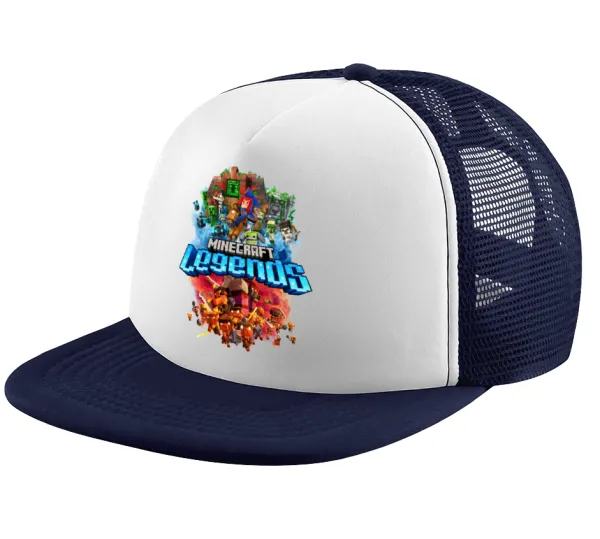 Minecraft legends — Καπέλο Ενηλίκων Soft Trucker με Δίχτυ Dark Blue/White (POLYESTER, ΕΝΗΛΙΚΩΝ, UNISEX, ONE SIZE)
