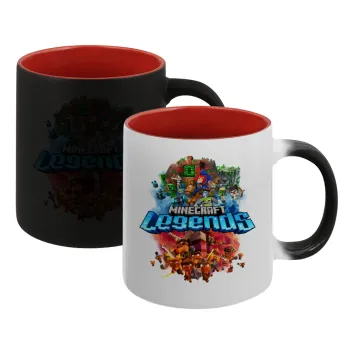 Minecraft legends, Κούπα Μαγική εσωτερικό κόκκινο, κεραμική, 330ml που αλλάζει χρώμα με το ζεστό ρόφημα