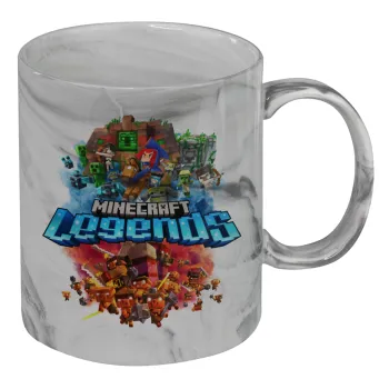 Minecraft legends, Mug ceramic marble style, 330ml