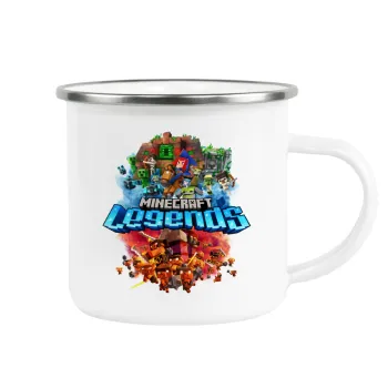 Minecraft legends, Metallic enamel cup white 360ml