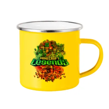 Minecraft legends, Κούπα Μεταλλική εμαγιέ Κίτρινη 360ml