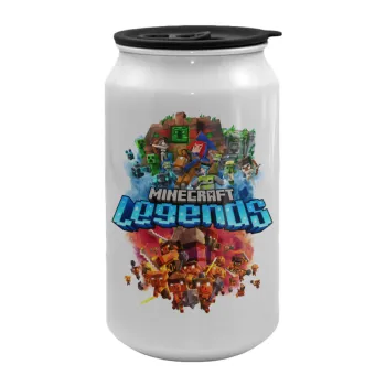 Minecraft legends, Κούπα ταξιδιού μεταλλική με καπάκι (tin-can) 500ml