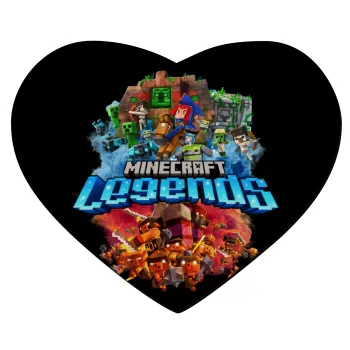 Minecraft legends, Mousepad heart 23x20cm