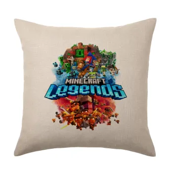 Minecraft legends, Μαξιλάρι καναπέ ΛΙΝΟ 40x40cm περιέχεται το  γέμισμα