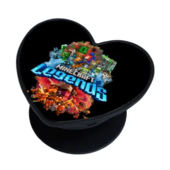 Minecraft legends, Phone Holders Stand  καρδιά Μαύρο Βάση Στήριξης Κινητού στο Χέρι