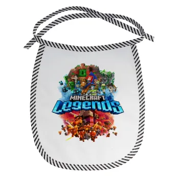 Minecraft legends, Σαλιάρα μωρού αλέκιαστη με κορδόνι Μαύρη