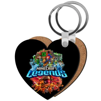 Minecraft legends, Μπρελόκ Ξύλινο καρδιά MDF