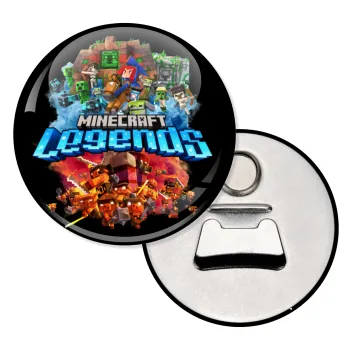 Minecraft legends, Μαγνητάκι και ανοιχτήρι μπύρας στρογγυλό διάστασης 5,9cm