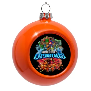 Minecraft legends, Orange Christmas tree ornament bauble 8cm