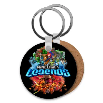 Minecraft legends, Μπρελόκ Ξύλινο στρογγυλό MDF Φ5cm