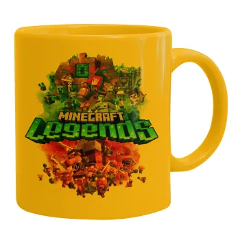 Minecraft legends, Κούπα, κεραμική κίτρινη, 330ml