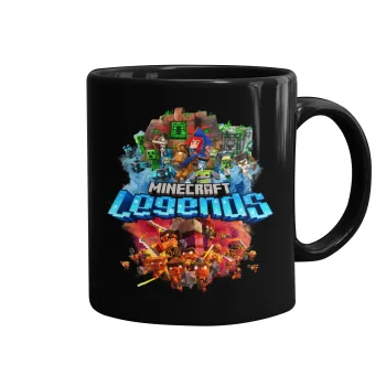 Minecraft legends, Κούπα Μαύρη, κεραμική, 330ml