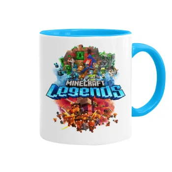 Minecraft legends, Mug colored light blue, ceramic, 330ml