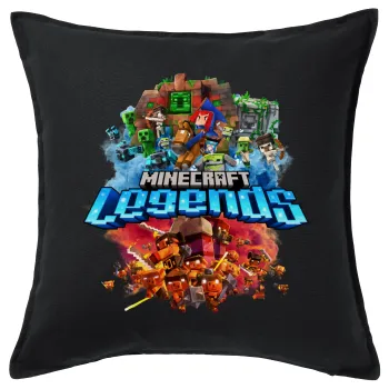 Minecraft legends, Sofa cushion black 50x50cm includes filling