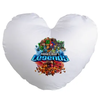 Minecraft legends, Μαξιλάρι καναπέ καρδιά 40x40cm περιέχεται το  γέμισμα