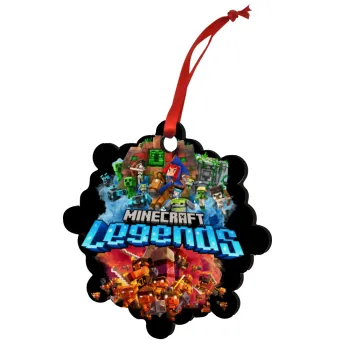 Minecraft legends, Christmas ornament snowflake wooden 7.5cm