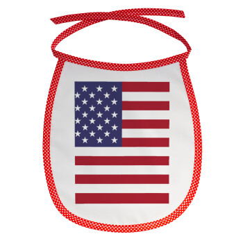 Σημαία Αμερικής, Σαλιάρα μωρού αλέκιαστη με κορδόνι Κόκκινη