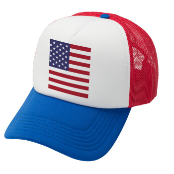 Σημαία Αμερικής, Καπέλο Soft Trucker με Δίχτυ Red/Blue/White 