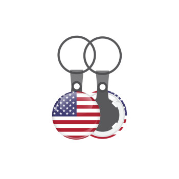 Σημαία Αμερικής, Μπρελόκ mini 2.5cm