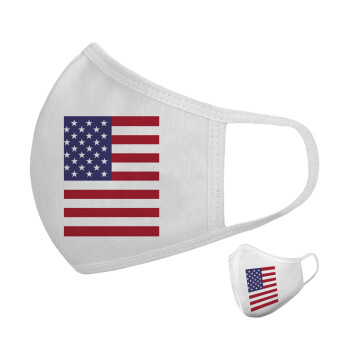 USA Flag, Μάσκα υφασμάτινη υψηλής άνεσης παιδική (Δώρο πλαστική θήκη)