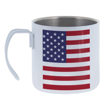 USA Flag, Mug Stainless steel double wall 400ml