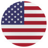 Σημαία Αμερικής, Mousepad Στρογγυλό 20cm
