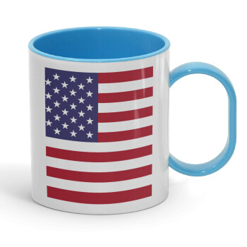 Σημαία Αμερικής, Κούπα (πλαστική) (BPA-FREE) Polymer Μπλε για παιδιά, 330ml