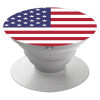Σημαία Αμερικής, Pop Socket Λευκό Βάση Στήριξης Κινητού στο Χέρι