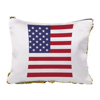 Σημαία Αμερικής, Τσαντάκι νεσεσέρ με πούλιες (Sequin) Χρυσό